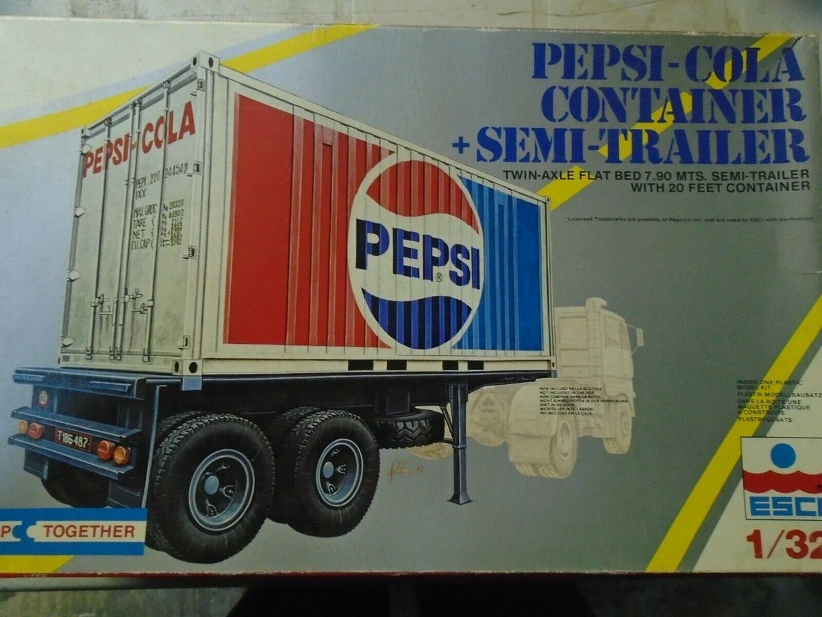 Maquette Esci semi-trailer + container 1/32 semi remorque avec container - Modélisme
